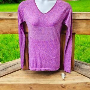 YOUNG USA Women's Multi Color V- Neck LongSleeve Top Size S/M